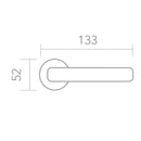 Manilla modelo Rental 530 de aluminio con Roseta Redonda acabado negro para puertas (HD)