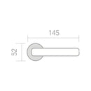 Manilla tubular Morrigan de acero inoxidable para puertas con Roseta Redonda (HD)