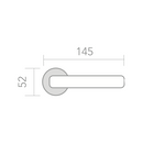 Medidas de manilla tubular inoxidable de roseta redonda