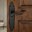 Manilla modelo '100' con placa de forja negro para puertas
