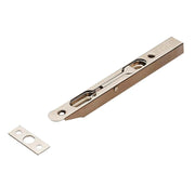 Pasador de embutir de acero 160x14,5 mm níquel satinado para puerta doble