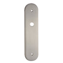 PLACA ovalada de zamak para montar manillas. TAPA-POMOS. – Cromo Mate (HD)