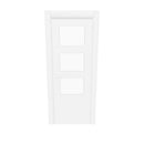 Puerta HEAV de 3 ventanas en block de 2030x905x35 de núcleo macizo en acabado blanco