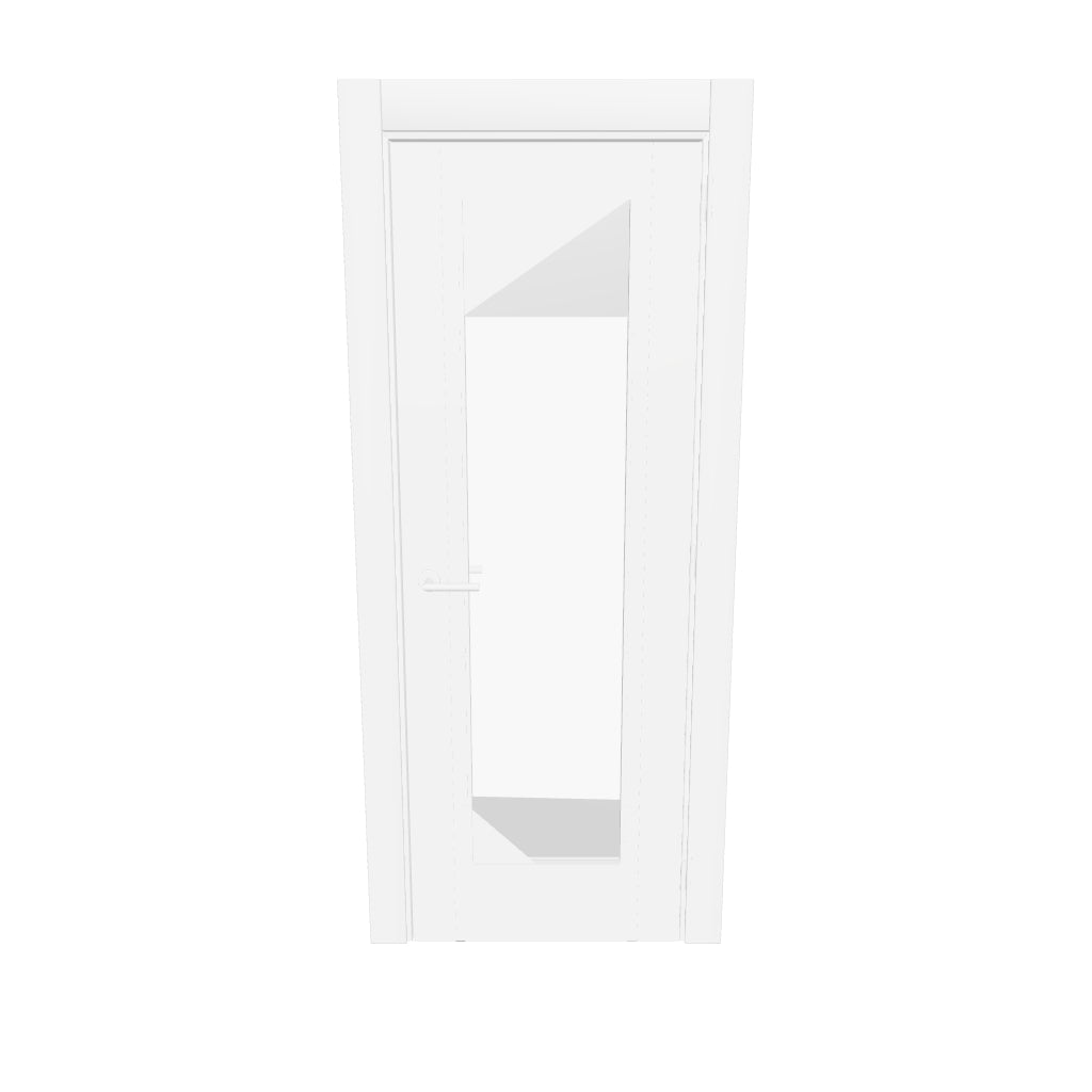 LADDER door with window in solid white block 2030x705x35