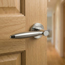 Manilla modelo '630' de ZAMAK con Roseta Redonda y asa gorda bicolor para puertas