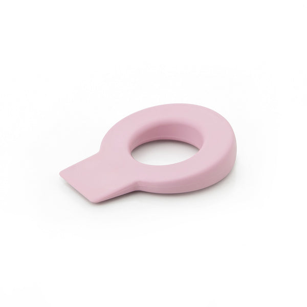 Cuña retenedor circular de plástico flexible acabado en rosa para puertas