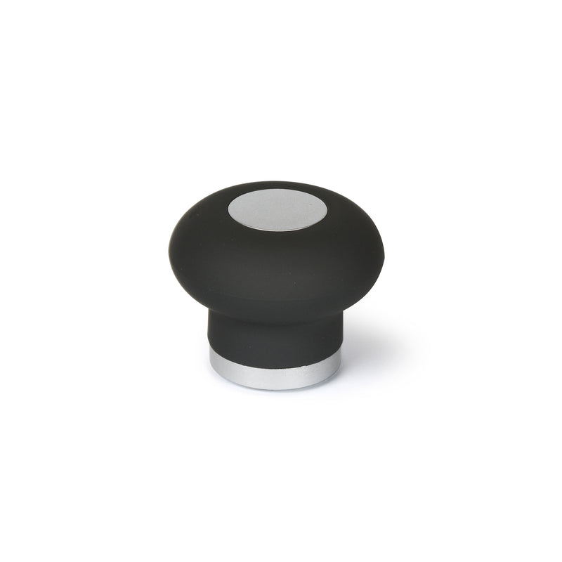 Matte black aluminum mushroom-shaped soft adhesive door stopper