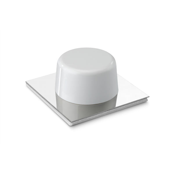 White Flexible PVC Adhesive Door Stop with Steel Base