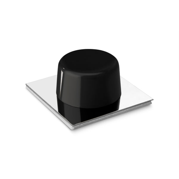 Flexible PVC Black Adhesive Door Stop with Steel Base