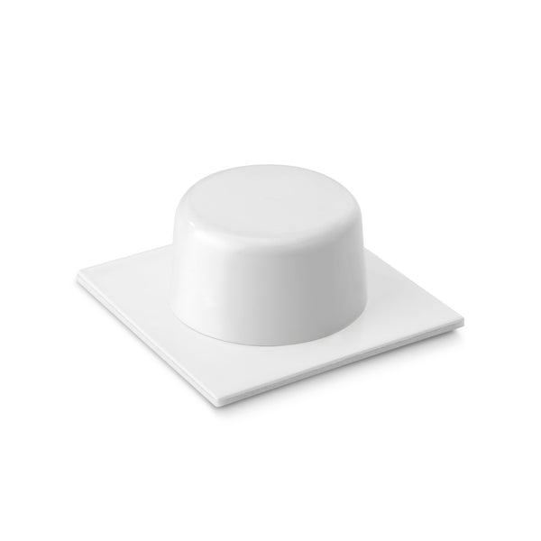 Flexible PVC White Adhesive Door Stop with White Steel Base