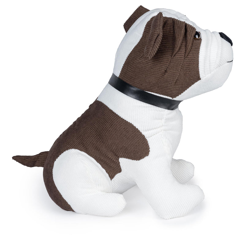 White Brown Dog Shaped Nylon Textile Door Retainer Stopper