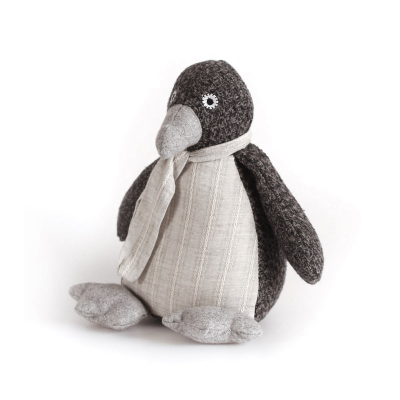 Tope retenedor de puerta textil con forma de pingüino de 1kg