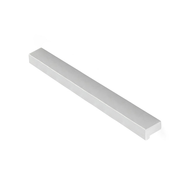 Aluminum handle with 160mm handle between axes in matte anodized finish for drawers