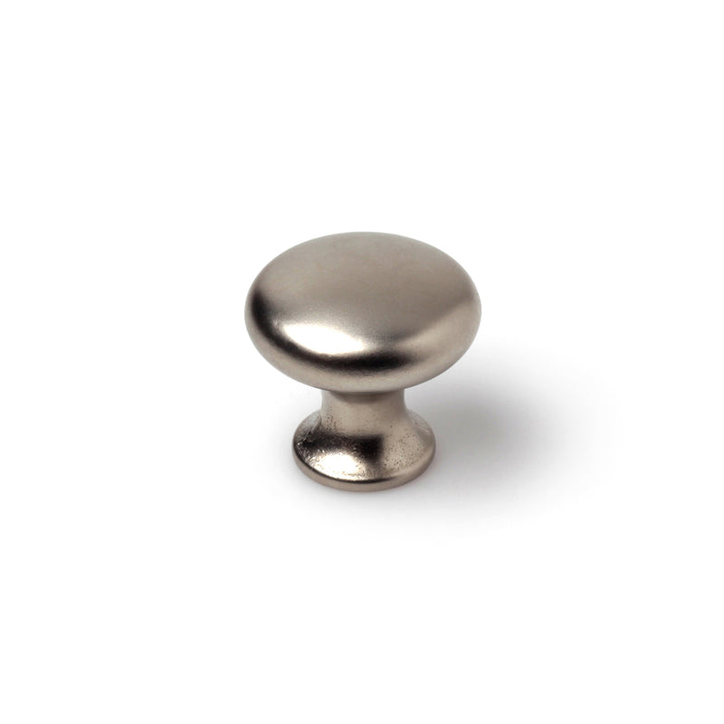 30mm diameter zamak mushroom-shaped knob in bissu nickel finish ideal for cabinets 