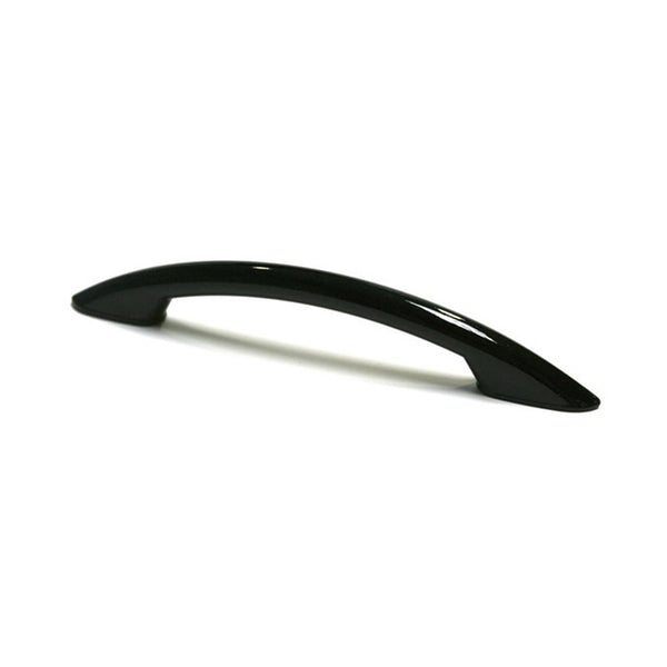 Medium ABS handle 96mm between axes in black finish for cabinets