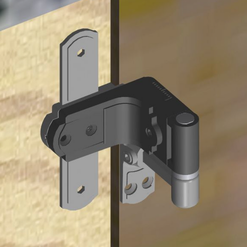 Adjustable hinge from 48 to 62mm for flush, swing or overlapping shutters