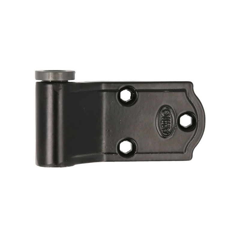 Black fixed hinge 90x25mm for flush shutters for horizontal plates