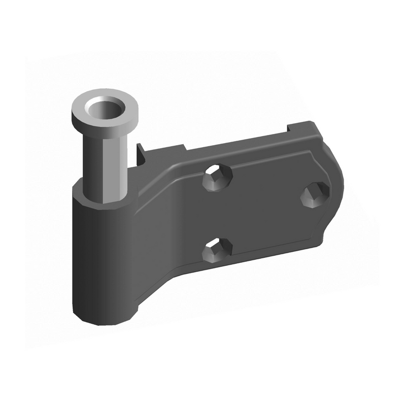 Black fixed hinge 90x25mm for flush shutters for horizontal plates