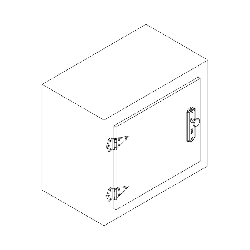 34x63mm Stainless Steel Square Refrigerator Cabinet Hinge