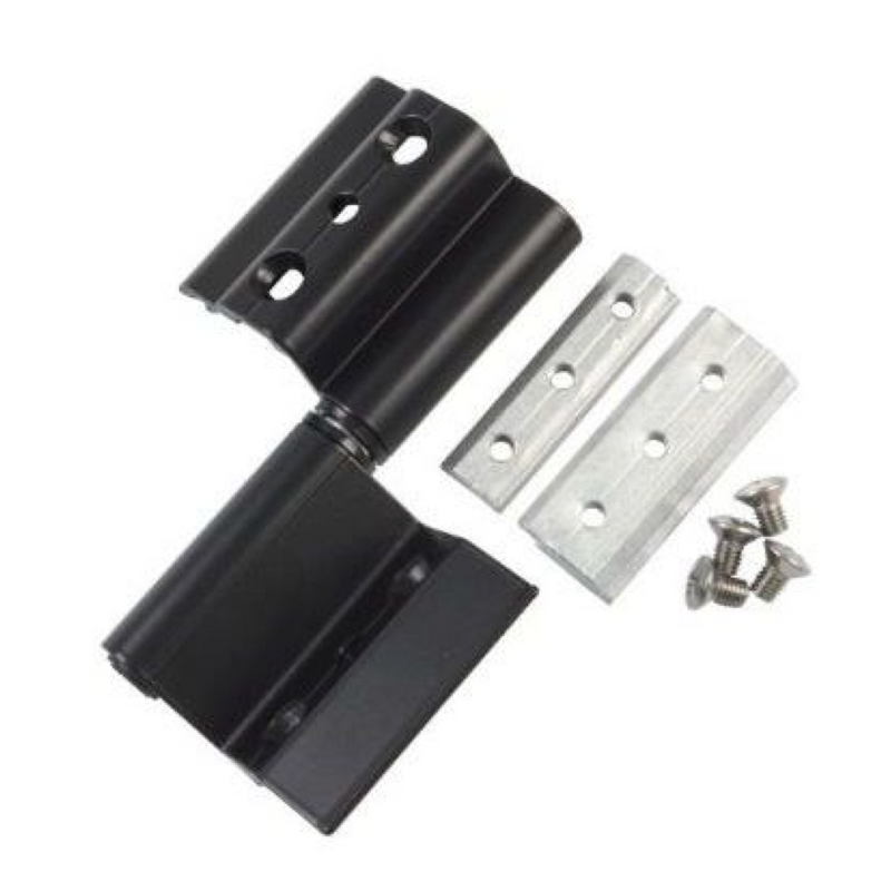 Black aluminum hinge for 40/20 profile opening windows