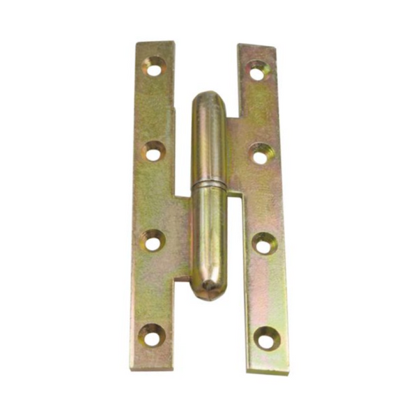 Pernio de puerta de canto recto de acero bricomatado sin remate de 140 x 55 mm