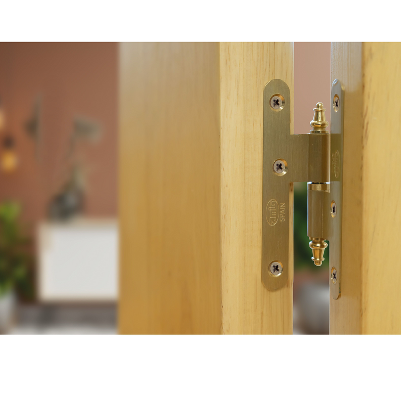 95x52 brass hinge with gold finish and round edge finish 