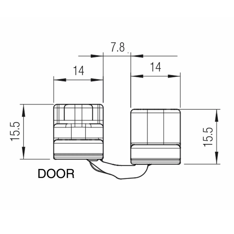 Kubikina K6100 hidden hinge in satin chrome finish for furniture and cabinets