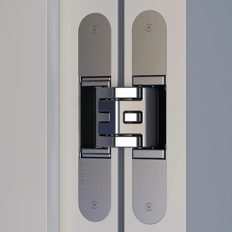 Invisible hinge K5080 satin chrome up to 80kg fire resistant