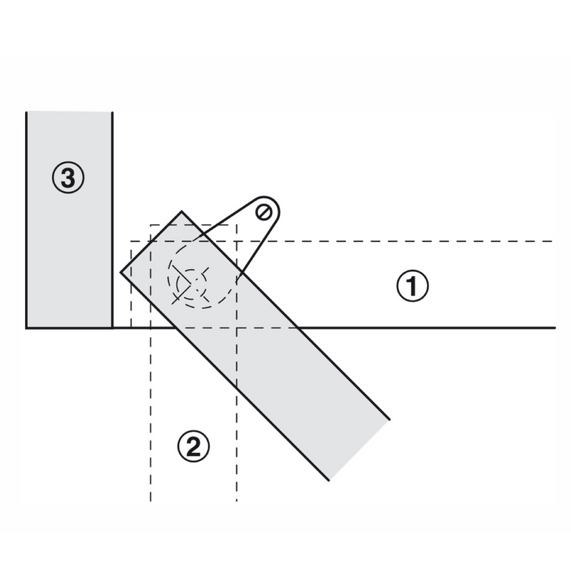 Hafele Black Plastic Pivot Hinge for 12-21mm Doors for Cabinets