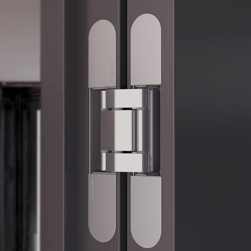 Concealed hinge K7120 in satin chrome for flush doors up to 140kg