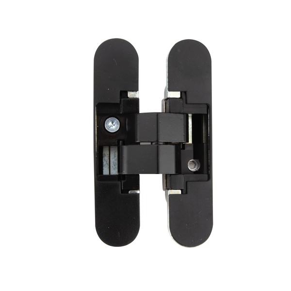 Concealed invisible hinge in black adjustable in 3 axes for doors 