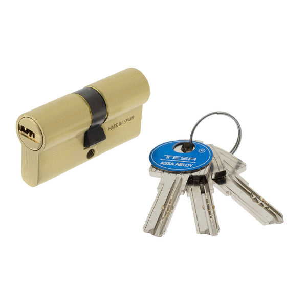 Tesa Assa Abloy T60 cylinder 35x35 brass finish