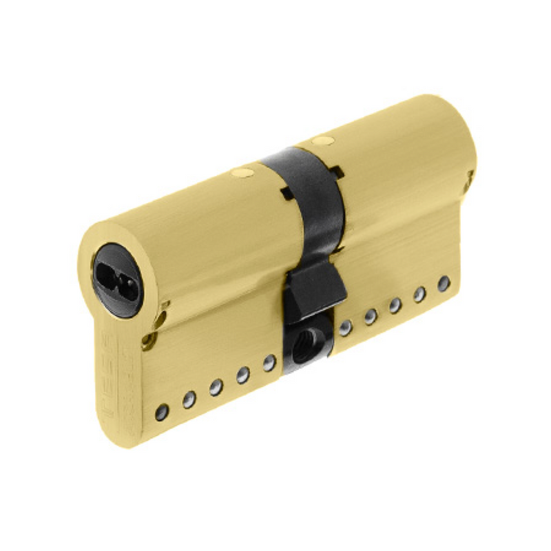 Tesa TK100 long cam cylinder 40x40 brass-plated for maximum security