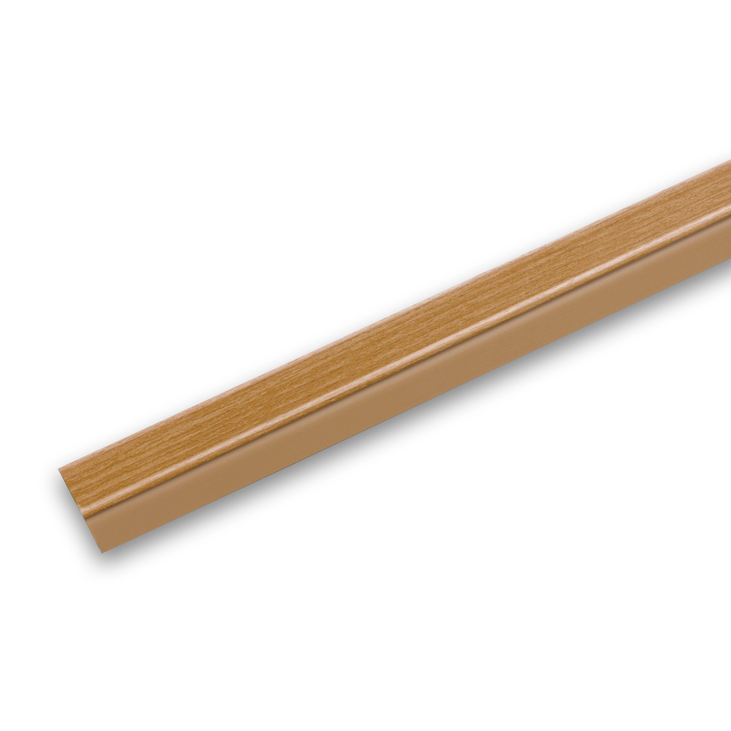 Perfil de burlete de 82cm autoadhesivo con cepillo color madera clara