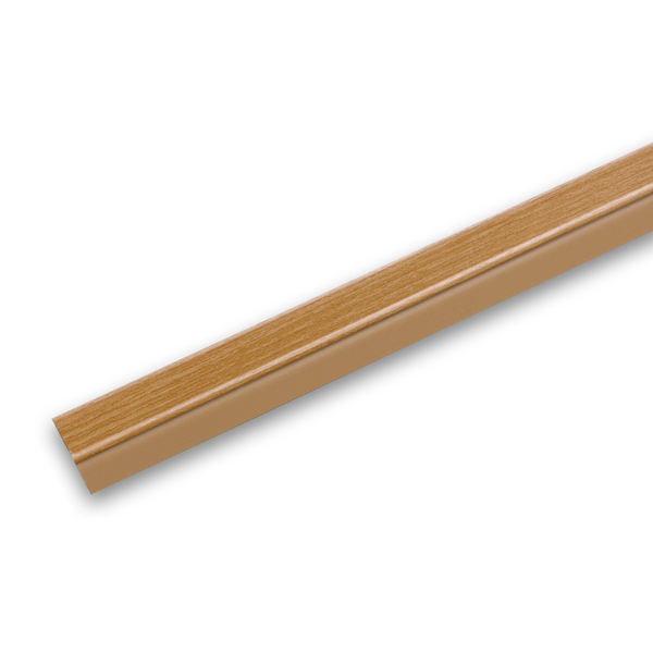 82cm Self-adhesive PVC Weatherstrip with Flexible Wing Light Wood Finish for Door Insulation