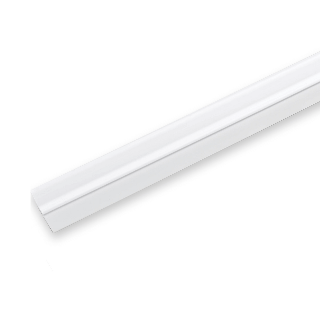 Burlete bajo puerta PVC flexible blanco con fieltro 50mm 1mt