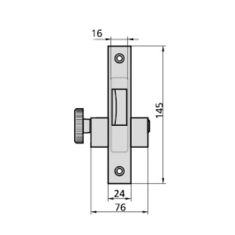 1979 CVL nickel-plated lock handle with oval cylinder