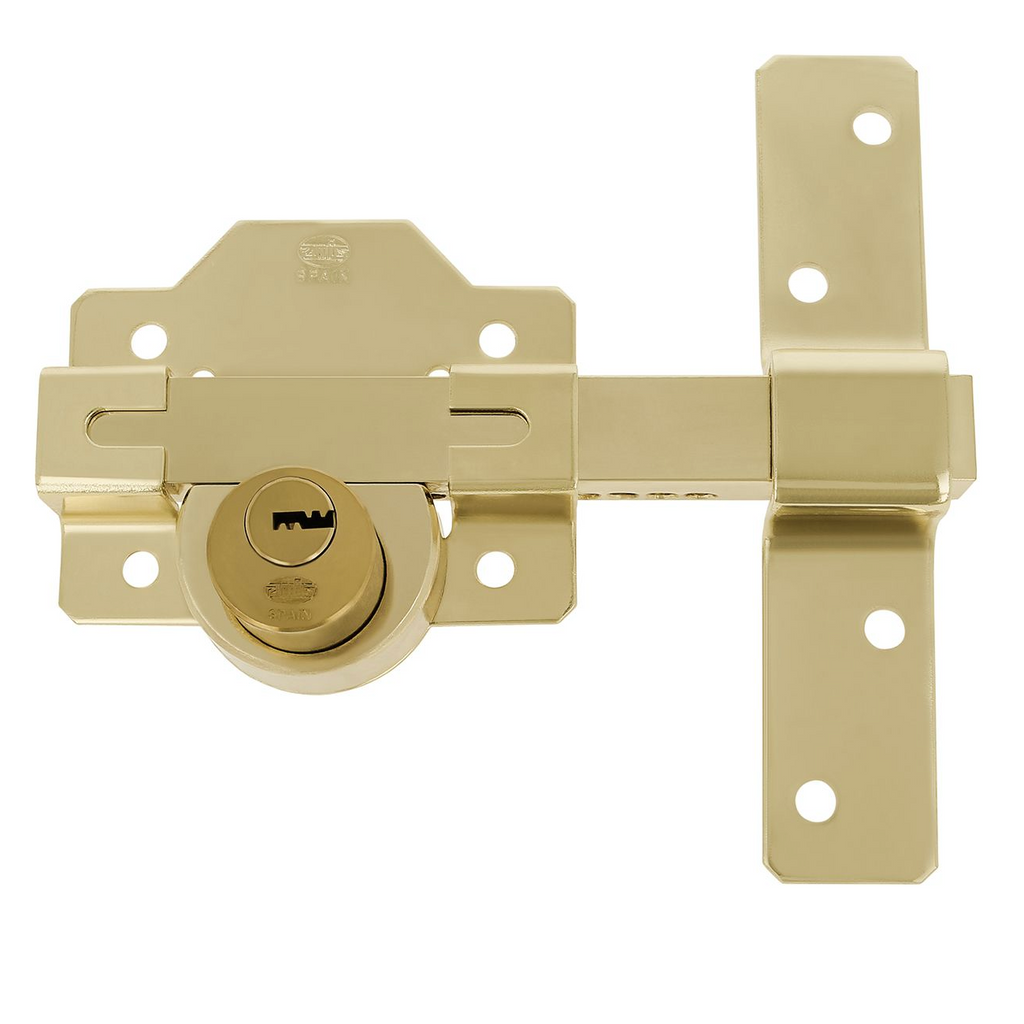 TooCust Cerrojo de seguridad de un solo cilindro, cerradura redonda con  llaves, cerraduras de puerta modernas con cerrojo de seguridad, cerrojo  dorado