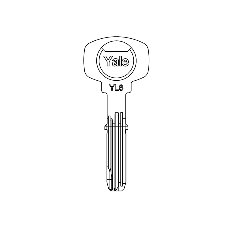 YL6 Yale 40x60 security cylinder with brass-finished point key 