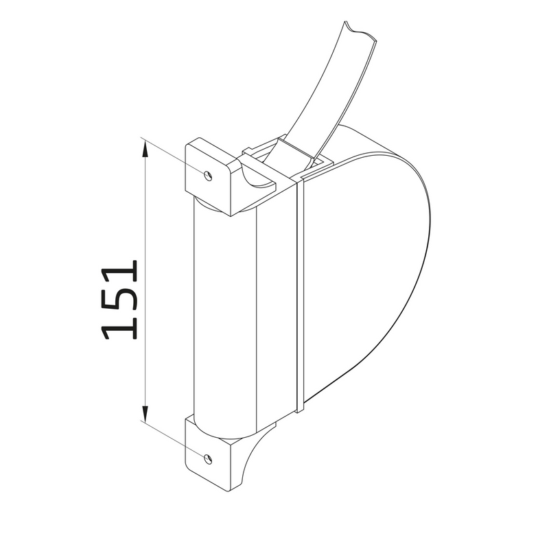 Recogedor de plástico exterior de persiana de color blanco con cinta de 14mm de ancho