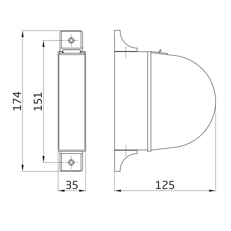 Recogedor de plástico exterior de persiana de color marfil con cinta de 14mm de ancho