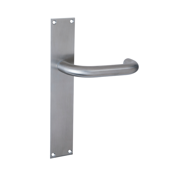 Handle with rectangular flat stainless steel plate for doors model '603' 