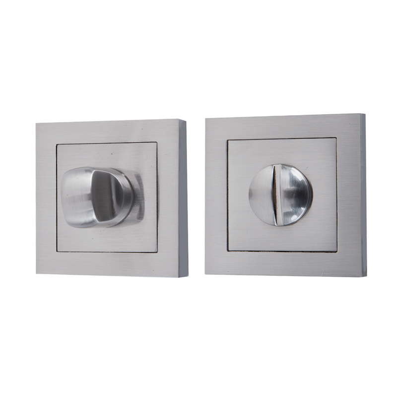 Condemn with square zamak rosette in gray finish of 50mm 