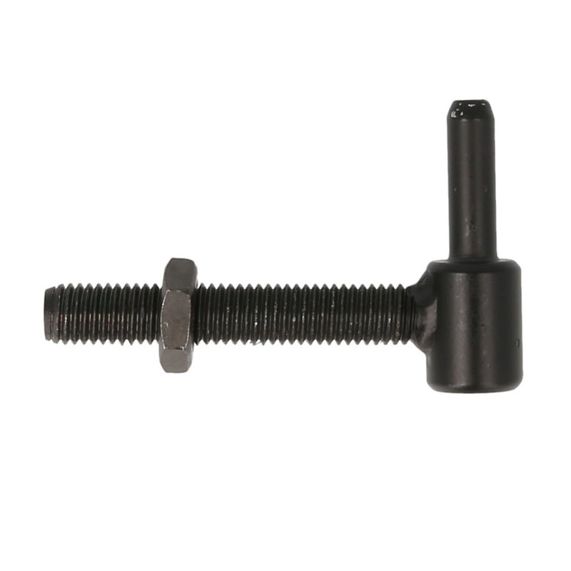 Black adjustable screw-on wall hinge with plate for fixed and adjustable hinges