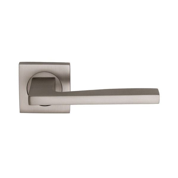 Aluminum model '10-23' handle with square matte nickel rosette 