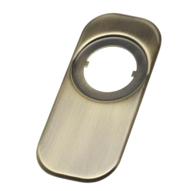 Embellecedor cuero de latón 165x75mm para escudos de seguridad