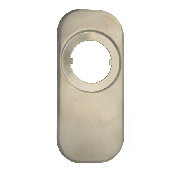 Embellecedor de acero inoxidable 165x75mm para escudos de seguridad