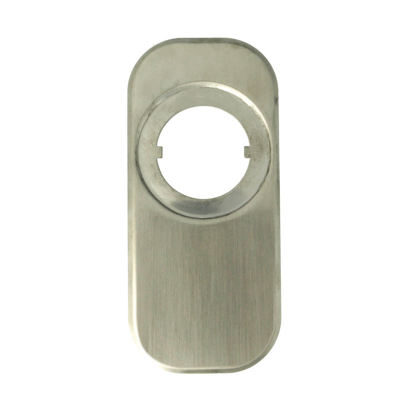 Embellecedor de acero inoxidable 165x75mm para escudos de seguridad