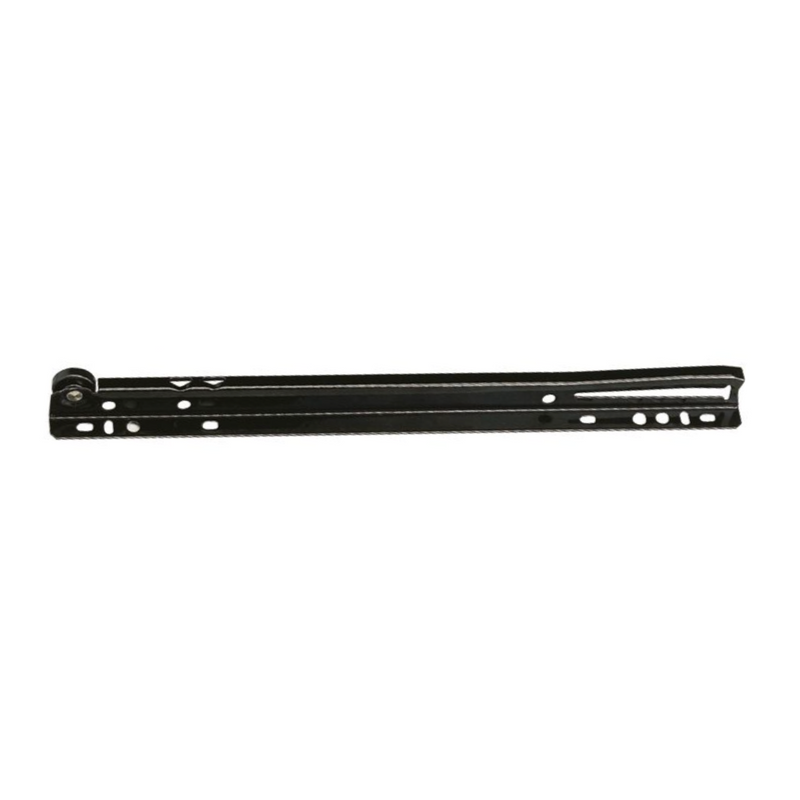 2 black guides with wheels for 350x37mm drawer, 18kg resistance