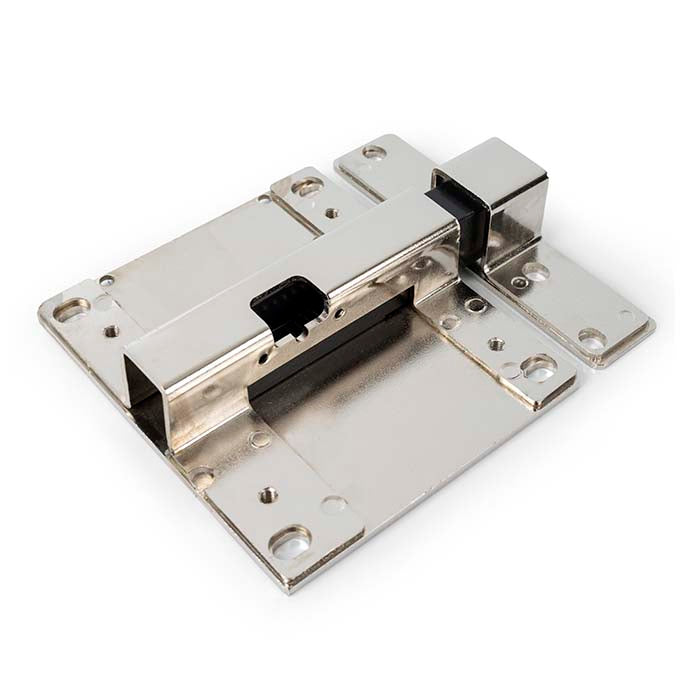 Cerradura Invisible Int-Lock BT en acabado níquel mate con conexión a móvil